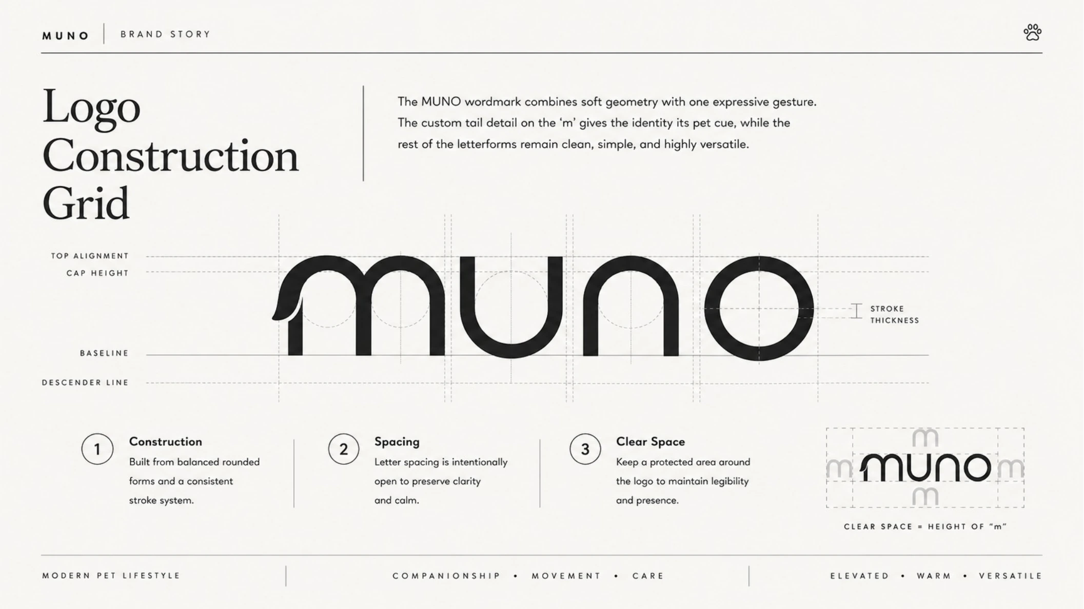MUNO logo construction grid